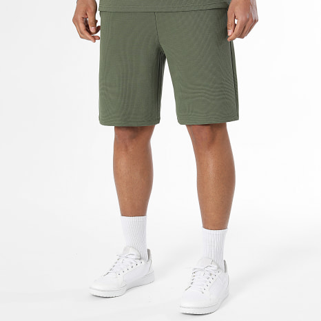 Classic Series - Ensemble Tee Shirt Large Et Short Jogging 4146 Waffle Vert Kaki