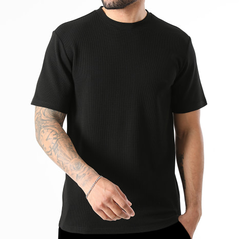 LBO - Ensemble Tee Shirt Et Short Jogging Waffle 4149 Noir