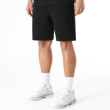 LBO - Ensemble Tee Shirt Et Short Jogging Waffle 4149 Noir