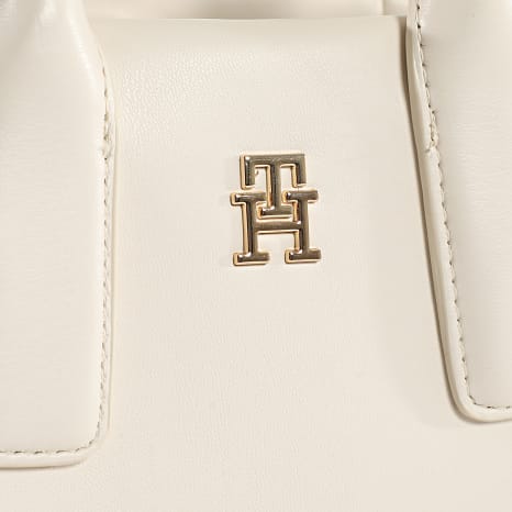 Tommy Hilfiger - Bolso de mano para mujer Essential Mini 8371 Beige Dorado