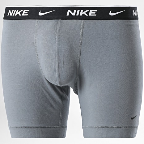 Nike - Lot 3 Boxers KE1285 Noir Gris Bleu Clair