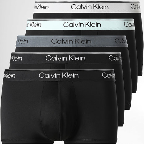 Calvin Klein - Pack de 5 Boxers NB4412 Negro Blanco Gris Antracita Azul Claro