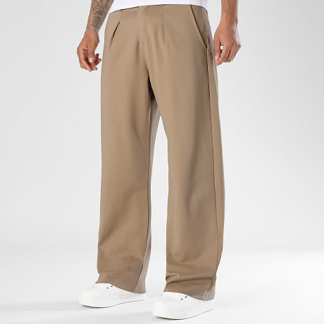 LBO - Pantalon Habillé Large A Plis 2549 Camel