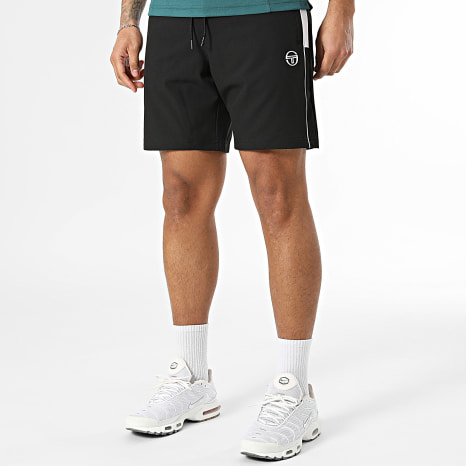 Sergio Tacchini - Ensemble Polo Manches Courtes Et Short Jogging Caspio 41431 41434 Noir Vert Blanc