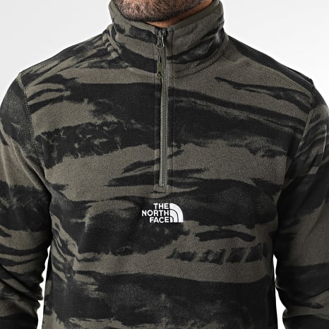 The North Face - Fleece Hoodie Stand-Up Collar Zipped Glacier