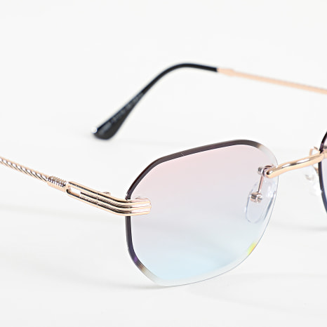 LBO - Gafas De Sol 0006 Dorado Rosa Azul Degradado