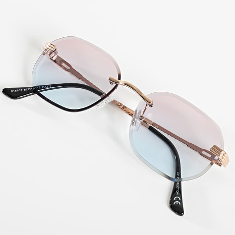 LBO - Gafas De Sol 0006 Dorado Rosa Azul Degradado