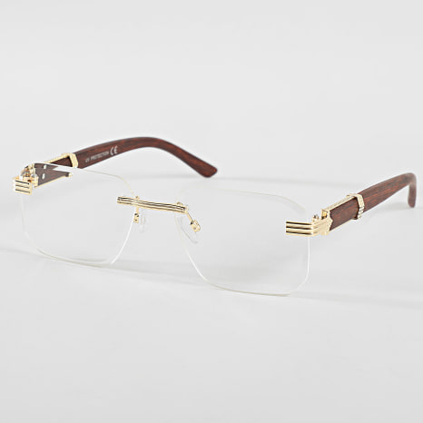 LBO - Lunettes 0011 Transparent Doré Marron
