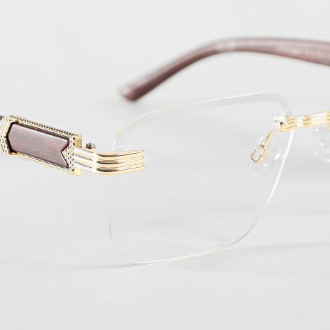 LBO - Lunettes 0011 Transparent Doré Marron
