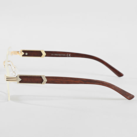 LBO - Lunettes 0011 Transparent Doré Marron