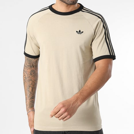 Adidas Originals - Camiseta 3 Stripes KE7964 Beige Negro