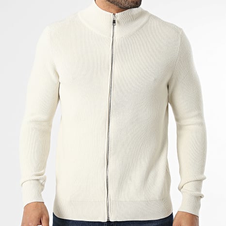 Frilivin - Cárdigan con cremallera 913 Beige Claro