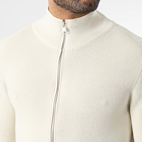 Frilivin - Cárdigan con cremallera 913 Beige Claro