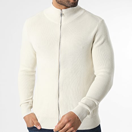 Frilivin - Cárdigan con cremallera 913 Beige Claro
