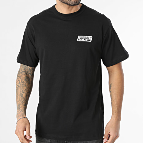 Versace Jeans Couture - Camiseta Square Print 80GAHT18-CJ00T Negro