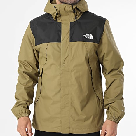 The North Face - Cortavientos Antora A7QEY Verde Kaki Claro Negro