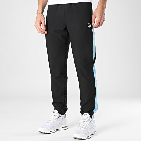 Sergio Tacchini - Pantalon Jogging A Bandes Gemelli 41560 Noir Bleu Clair