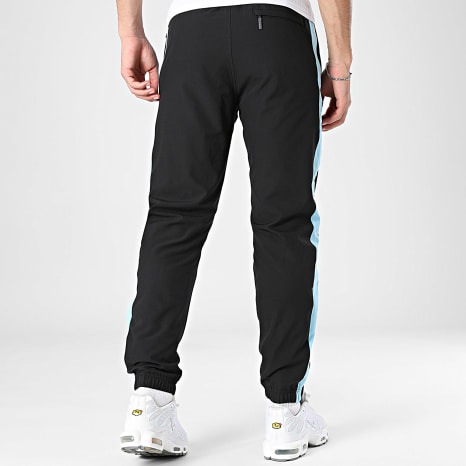 Sergio Tacchini - Pantalon Jogging A Bandes Gemelli 41560 Noir Bleu Clair