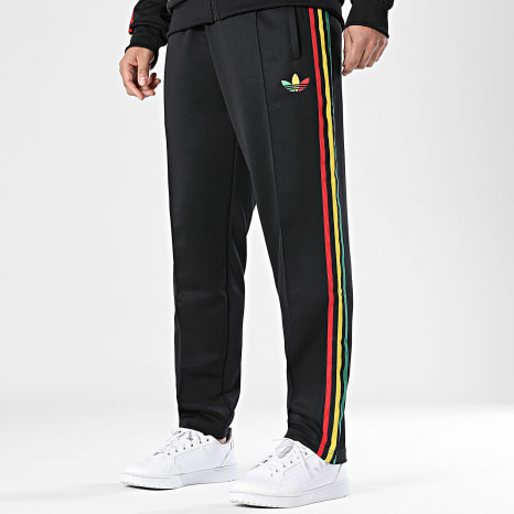 Adidas Originals - Pantalon Jogging 3 Stripes Jamaïque x Bob Marley Originals JY5226 Noir Rouge Jaune Vert