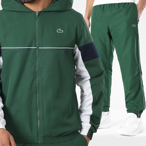 LACOSTE 緑色 パターンジャージ US L Lacoste - Tracksuit Green Crocodile Logo - Ryses