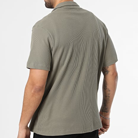 Deeluxe - Camisa Manga Corta Texturada Turman 06T4302M Verde Kaki