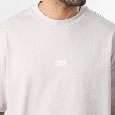 Hugo Blue - Tee Shirt Oversize Nalono 50509776 Gris Beige Clair