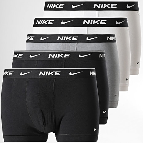 Nike - Lot De 5 Boxers KE1295 Noir Gris Blanc