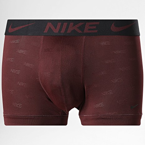 Nike - Lot De 3 Boxers KE1224 Rouge Bordeaux