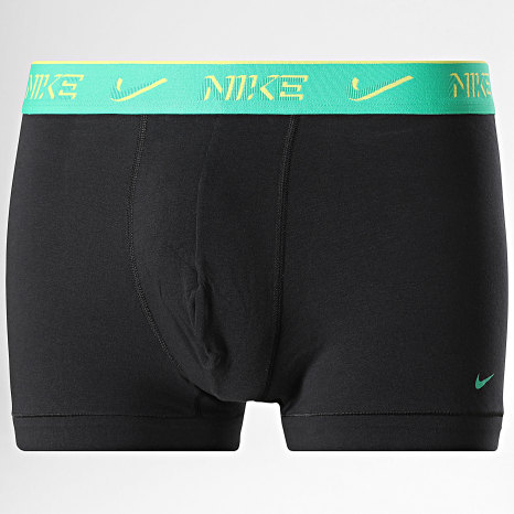 Nike - Lot De 3 Boxers Essential Cotton Stretch KE1284 Noir Bleu Vert Jaune