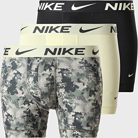 Nike - Pack de 3 Boxers Dri-Fit Essential Micro KE1157 Negro Amarillo Verde Caqui