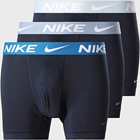Nike - Lot De 3 Boxers Dri-Fit Essential Micro KE1157 Bleu Marine Gris Bleu Clair Bleu Roi