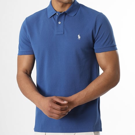 Polo Ralph Lauren - Polo Manga Corta Custom Slim Original Player Azul Oscuro