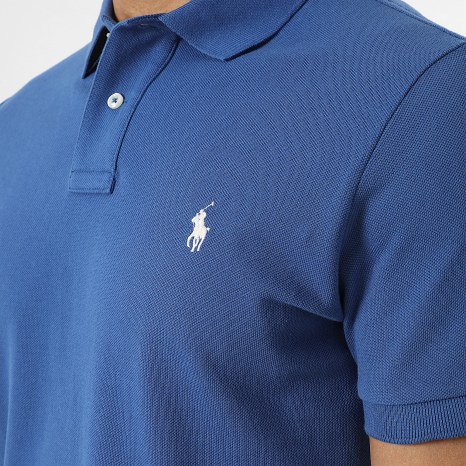 Polo Ralph Lauren - Polo Manga Corta Custom Slim Original Player Azul Oscuro