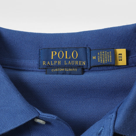 Polo Ralph Lauren - Polo Manga Corta Custom Slim Original Player Azul Oscuro