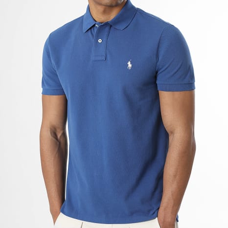 Polo Ralph Lauren - Polo Manga Corta Custom Slim Original Player Azul Oscuro