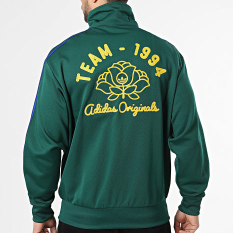 Adidas Originals - Chaqueta Con Cremallera Con Bandas Firebird KD6624 Verde
