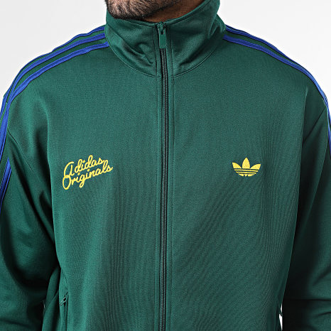 Adidas Originals - Chaqueta Con Cremallera Con Bandas Firebird KD6624 Verde
