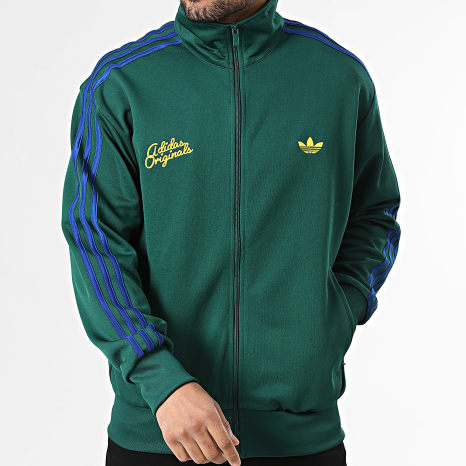 Adidas Originals - Chaqueta Con Cremallera Con Bandas Firebird KD6624 Verde