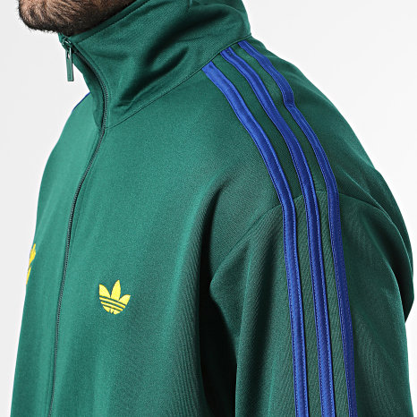 Adidas Originals - Chaqueta Con Cremallera Con Bandas Firebird KD6624 Verde