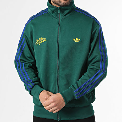 Adidas Originals - Chaqueta Con Cremallera Con Bandas Firebird KD6624 Verde