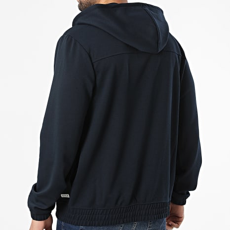 Classic Series - Veste Capuche Boutonnée Nello 10-410 Bleu Marine