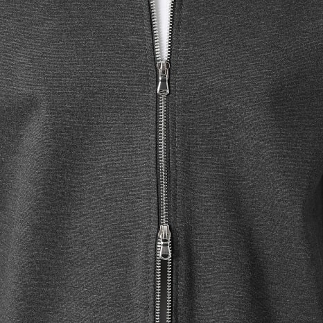 LBO - Ensemble Veste Double Zip Et Pantalon Habillé Large A Plis 2605 Gris Anthracite Chiné