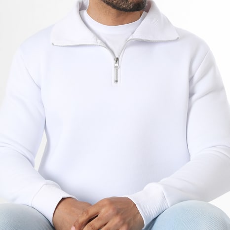 LBO - Sweat Col Montant Zippé 4197 Blanc