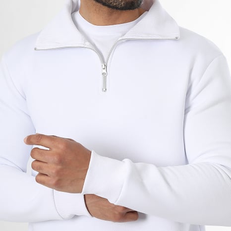 LBO - Sweat Col Montant Zippé 4197 Blanc