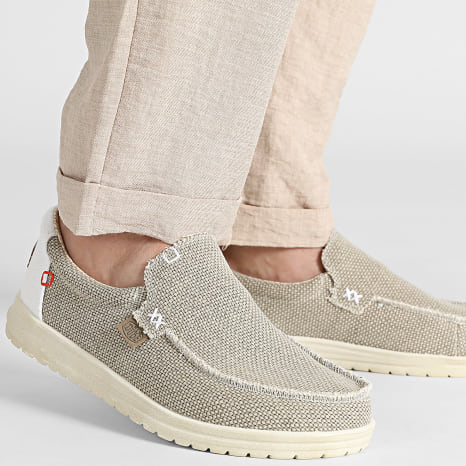 Hey Dude - Mocasines Mikka Trenzado Blanco Off White