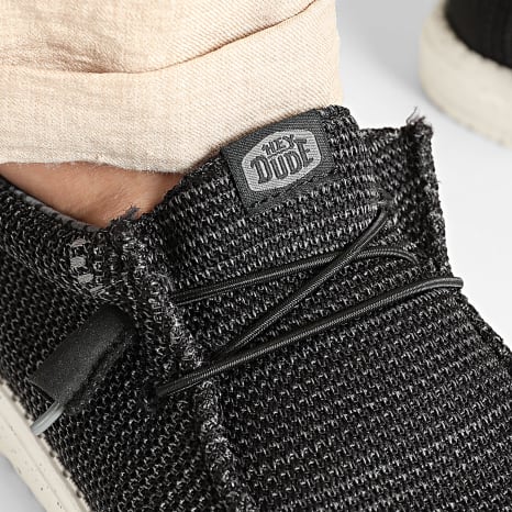 Hey Dude - Mocassins Wally Stretch Sox Black White