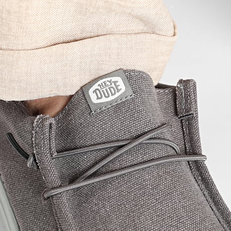 Hey Dude - Mocassins Wally Workwear Granite Grey Black