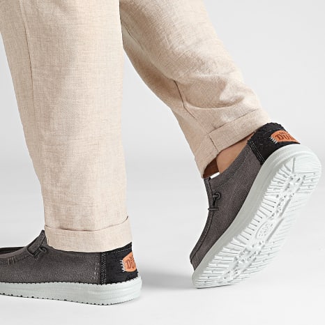 Hey Dude - Mocassins Wally Workwear Granite Grey Black