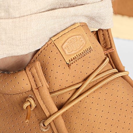 Hey Dude - Mocassins Wally Perf Classic Bone Brown Boulder Tan