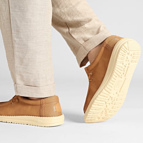 Hey Dude - Mocassins Wally Perf Classic Bone Brown Boulder Tan